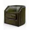 Oliver Olive Leather Swivel Chair